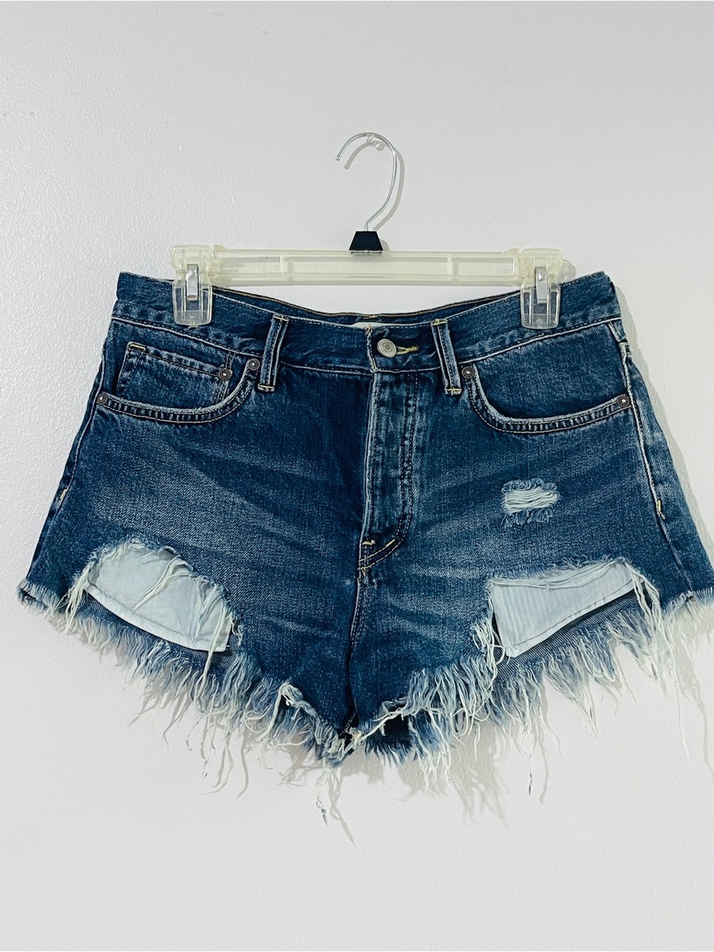 Free People We The Free Loving Good Vibrations Shorts 27 Button Fly High Rise